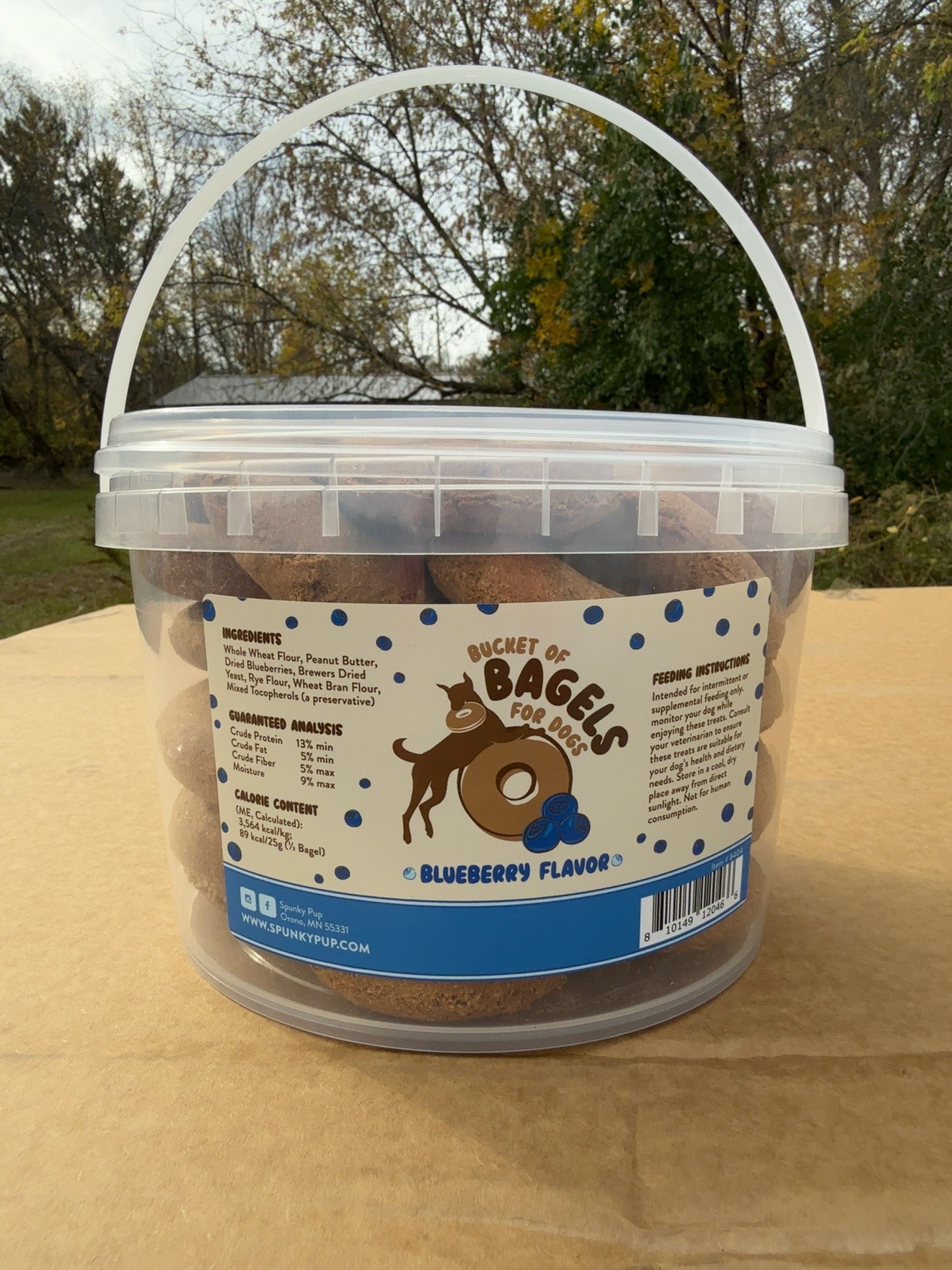 Spunky Pup Blueberry Bagels original 3-lb bucket